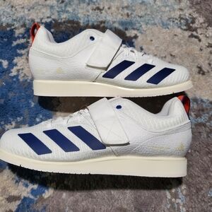 BRAND NEW Adidas Powerlift 5 Men's Weightlifting Shoes White/Blue/Orange JP9878